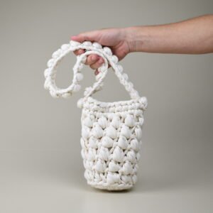 bolso de crochet moss crema