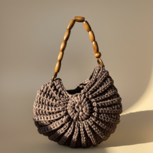 Bolso crochet concha chocolate